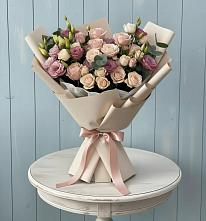 Букет цветов из:  Розы и Лизиантусы #REPLACE_PRED# Гремячево