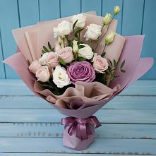 Букет цветов из:  Розы и Лизиантусы #REPLACE_PRED# Гремячево