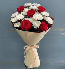 Букет цветов из:  Розы и Хризантемы в Гремячево