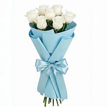 Букет 7 белых роз Проуд в Гремячево