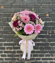 Букет цветов из:  Герберы и Хризантемы #REPLACE_PRED# Гремячево