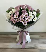 Букет цветов из:  Хризантемы и Розы в Гремячево